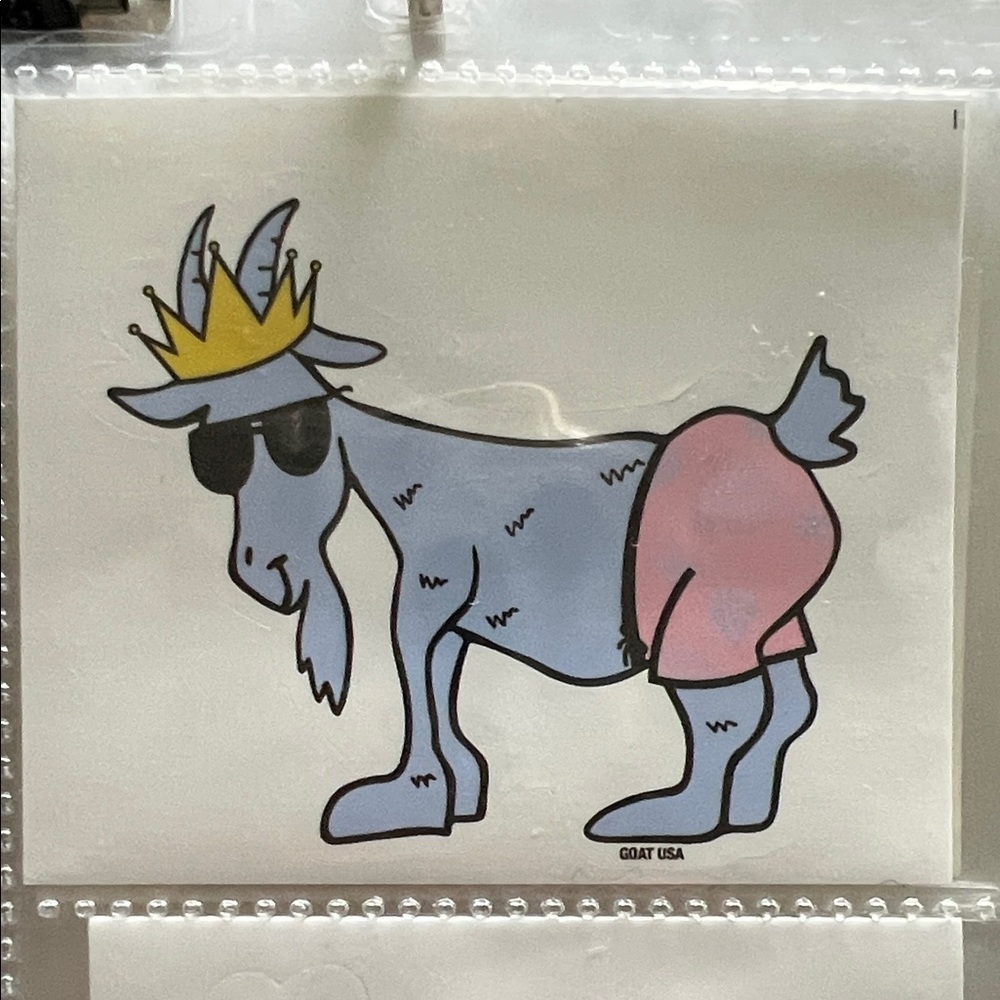 Goat USA Crowned Sticker - Blue & Pink